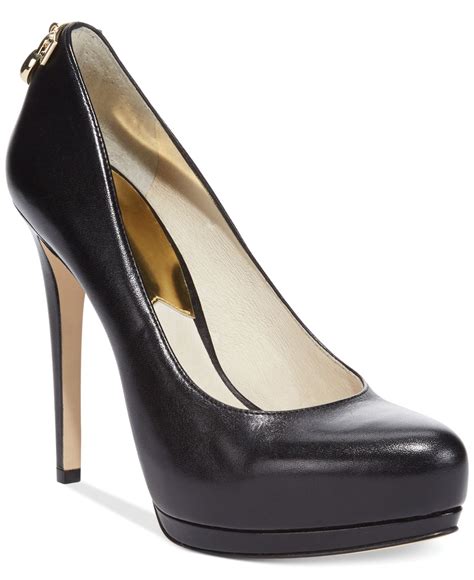 michael kors high heels black|michael kors heels women.